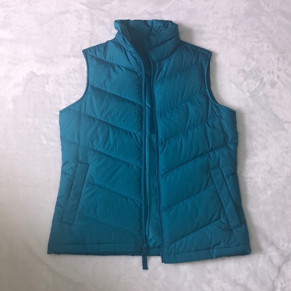 lands end blue vest